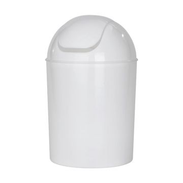 Coș de gunoi alb din oțel inoxidabil 6 l Economic – Wenko Coș de gunoi alb din oțel inoxidabil 6 l Economic – Wenko