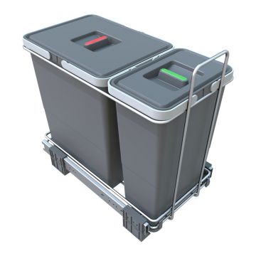 Coș de gunoi din plastic pentru deșeuri sortate/încorporat 18 + 8 l Ecofil - Elletipi