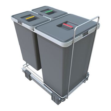 Coș de gunoi din plastic pentru deșeuri sortate/încorporat 24 + 8 + 8 l Ecofil - Elletipi Coș de gunoi din plastic pentru deșeuri sortate/încorporat 24 + 8 + 8 l Ecofil - Elletipi