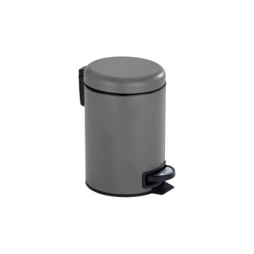 Coș de gunoi gri cu pedală din oțel 3 l Leman – Wenko Coș de gunoi gri cu pedală din oțel 3 l Leman – Wenko