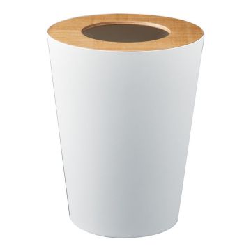Coș de gunoi YAMAZAKI Rin Round, alb Coș de gunoi YAMAZAKI Rin Round, alb