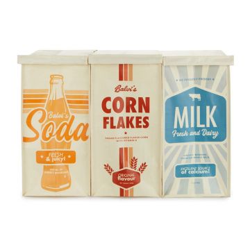 Coșuri de gunoi 3 buc. de reciclat din plastic 28 l Retro – Balvi Coșuri de gunoi 3 buc. de reciclat din plastic 28 l Retro – Balvi