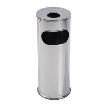 Cos de gunoi 2in1  gunoi si scrumiera  inox  17L
