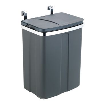 Cos de gunoi suspendabil pentru usa dulap/sertar, Wenko, 12 L, 26 x 34 x 17 cm, metal/polipropilena