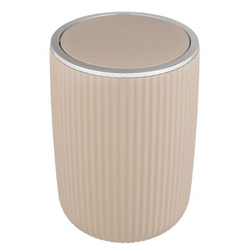 Cos de gunoi, Wenko, Agropoli L, 5.5 L, 19 x 27 x 19 cm, plastic, bej