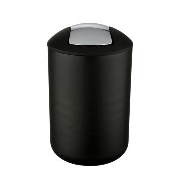 Cos de gunoi, Wenko, Brasil L Black, 19.5 x 31 cm, 6.5 L, plastic, negru
