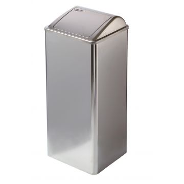 Cos de interior de 80L  cu capac batant  din inox cu finisaj satinat  Mediclinics