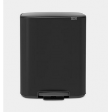 Cos gunoi Bo cu pedala   2 x 30L - Negru Mat