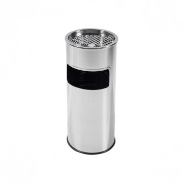 Cos gunoi inox 2in1 cu scrumiera  28 L