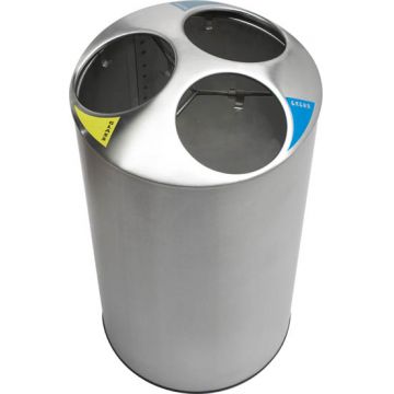 Cos reciclare Otel INOXIDABIL AISI 304  150 litri cu capac  Nofer