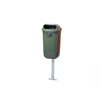 Cos stradal 50 l - verde  stalpul achizitionat separat