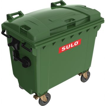 Eurocontainer plastic  660L  verde  capac plat  Europlast - Transport Inclus