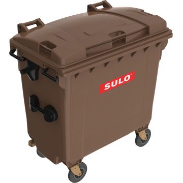 Eurocontainer plastic  770 L  maro  capac plat- Transport Inclus