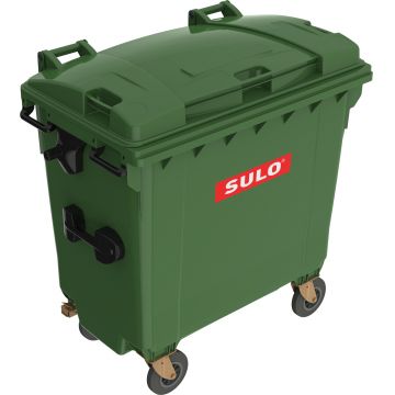 Eurocontainer plastic  770L  verde  capac plat- Transport Inclus