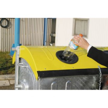 Eurocontainer zincat 1100 l - capac galben  colectare plastic - Transport inclus