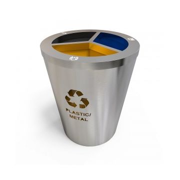 GENEVE S Set de reciclare modern 3 in 1 din otel inoxidabil
