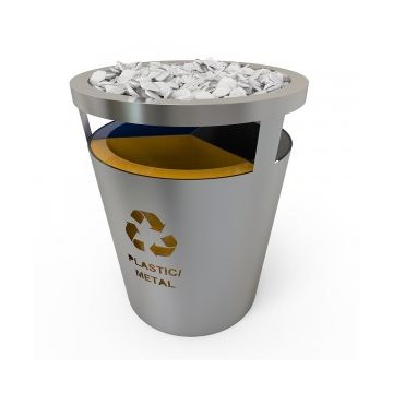 GENEVE SS Set de reciclare cu look modern din otel inoxidabil si pietre decorative