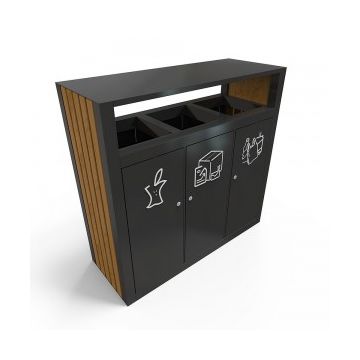 KUOKIO BM Insula compacta din metal pentru colectare deseuri