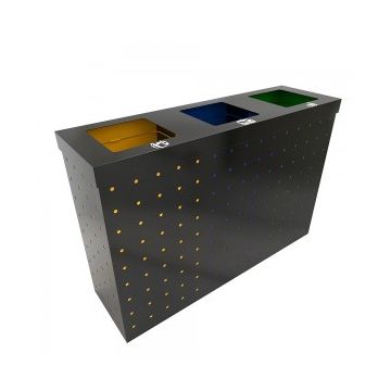 OSLO RM Set modern de reciclare cu 3x60L compartimente  84 x 28 x 73 cm