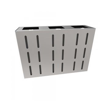 OSLO S Insula pentru reciclare din inox sau metal pentru spatii moderne