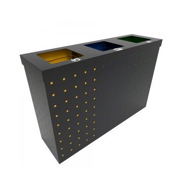 OSLO SM Set combo de reciclare din metal cu design modern