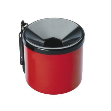 Scrumiera pentru perete exterior otel lacuit rosu/negru 15 x 14 5 cm