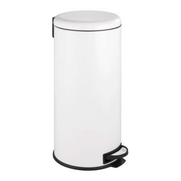 Coș de gunoi alb cu pedală din oțel 30 l Leman – Wenko Coș de gunoi alb cu pedală din oțel 30 l Leman – Wenko