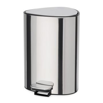 Coș de gunoi argintiu cu pedală din plastic 5 l Luxe – Joseph Joseph Coș de gunoi argintiu cu pedală din plastic 5 l Luxe – Joseph Joseph