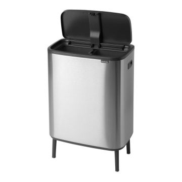 Coș de gunoi argintiu mat de reciclat/cu senzori de atingere din oțel 60 l Bo Touch Bin Hi – Brabantia Coș de gunoi argintiu mat de reciclat/cu senzori de atingere din oțel 60 l Bo Touch Bin Hi – Brabantia