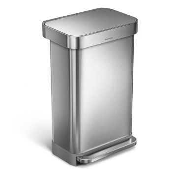 Coș de gunoi cu pedală din oțel inoxidabil 45 l - simplehuman Coș de gunoi cu pedală din oțel inoxidabil 45 l - simplehuman