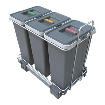 Coș de gunoi de plastic pentru deșeuri selecționate/încorporat 8 + 8 + 8 l Ecofil - Elletipi Coș de gunoi de plastic pentru deșeuri selecționate/încorporat 8 + 8 + 8 l Ecofil - Elletipi