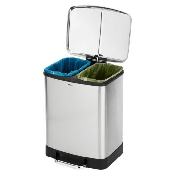 Coș de gunoi de reciclat din oțel inoxidabil 24 l Studio Duo – Wenko