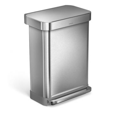 Coș de gunoi din oțel cu pedală 55 l - simplehuman Coș de gunoi din oțel cu pedală 55 l - simplehuman