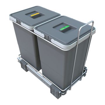Coș de gunoi din plastic pentru deșeuri sortate/încorporat 12 + 12 l Ecofil - Elletipi Coș de gunoi din plastic pentru deșeuri sortate/încorporat 12 + 12 l Ecofil - Elletipi