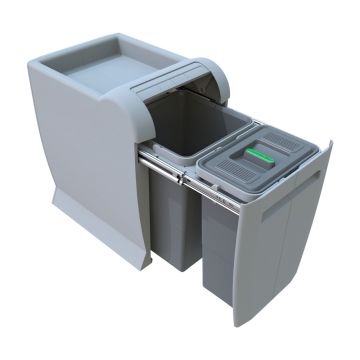 Coș de gunoi din plastic pentru deșeuri sortate/încorporat 12 + 8 l City - Elletipi Coș de gunoi din plastic pentru deșeuri sortate/încorporat 12 + 8 l City - Elletipi