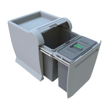 Coș de gunoi din plastic pentru deșeuri sortate/încorporat 18 + 12 l City - Elletipi Coș de gunoi din plastic pentru deșeuri sortate/încorporat 18 + 12 l City - Elletipi