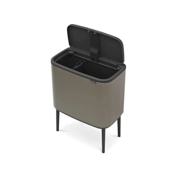 Coș de gunoi gri de reciclat/cu senzori de atingere din oțel 34 l Bo Touch Bin – Brabantia Coș de gunoi gri de reciclat/cu senzori de atingere din oțel 34 l Bo Touch Bin – Brabantia