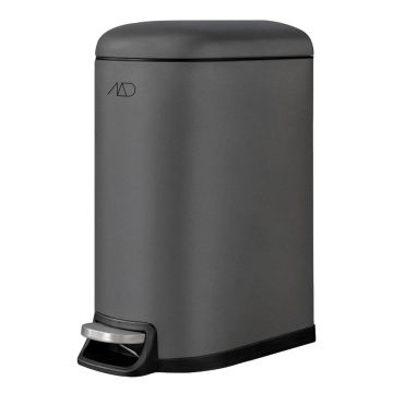 Coș de gunoi gri închis cu pedală din metal 10 l Walther – Mette Ditmer Denmark Coș de gunoi gri închis cu pedală din metal 10 l Walther – Mette Ditmer Denmark