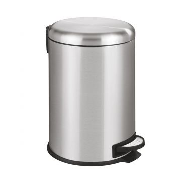Cos de gunoi cu pedala, Wenko, Leman Easy Close, 20 L, inox