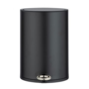 Cos de gunoi cu pedala, Wenko, Monza Black Matt, 3 L, inox/plastic, negru