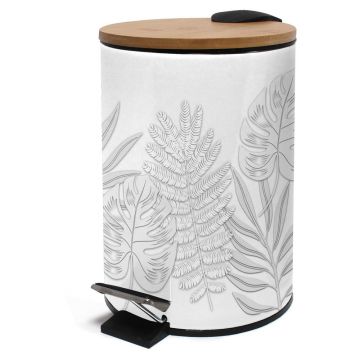 Coș de gunoi alb cu pedală din metal 3 l Amber – douceur d'intérieur Coș de gunoi alb cu pedală din metal 3 l Amber – douceur d'intérieur