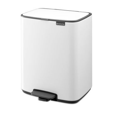Coș de gunoi alb cu pedală din oțel 12 l Bo – Brabantia