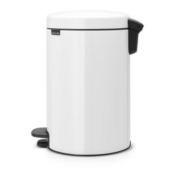 Coș de gunoi alb cu pedală din oțel 12 l NewIcon – Brabantia Coș de gunoi alb cu pedală din oțel 12 l NewIcon – Brabantia