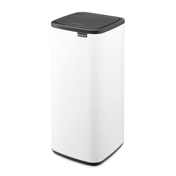 Coș de gunoi alb cu senzori de atingere din oțel 30 l Bo Touch – Brabantia