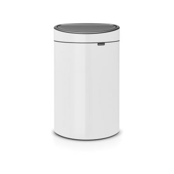 Coș de gunoi alb cu senzori de atingere din oțel 40 l Touch Bin – Brabantia Coș de gunoi alb cu senzori de atingere din oțel 40 l Touch Bin – Brabantia