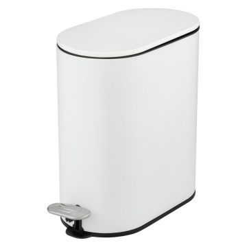 Coș de gunoi alb mat cu pedală din oțel 5 l Collungo – Wenko Coș de gunoi alb mat cu pedală din oțel 5 l Collungo – Wenko