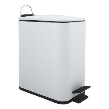 Coș de gunoi alb mat cu pedală din oțel 5 l Erik – Spirella Coș de gunoi alb mat cu pedală din oțel 5 l Erik – Spirella