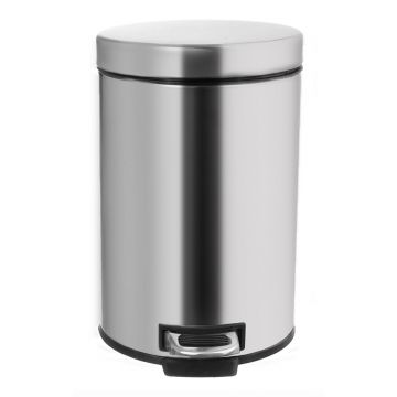 Coș de gunoi argintiu lucios cu pedală din oțel inoxidabil 3 l – Orion Coș de gunoi argintiu lucios cu pedală din oțel inoxidabil 3 l – Orion