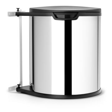 Coș de gunoi argintiu lucios încorporat din oțel 15 l – Brabantia Coș de gunoi argintiu lucios încorporat din oțel 15 l – Brabantia