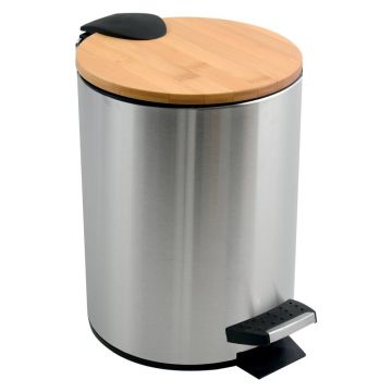 Coș de gunoi argintiu mat cu pedală din oțel 3 l Adonis – Spirella Coș de gunoi argintiu mat cu pedală din oțel 3 l Adonis – Spirella